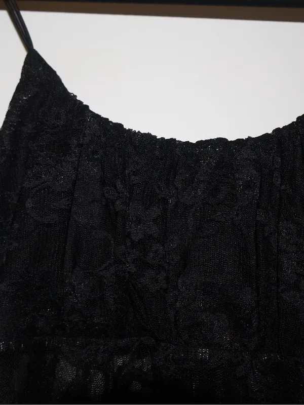 Just Polly New York Black Lace Babydoll Cami Top NWT Size S - Image 8