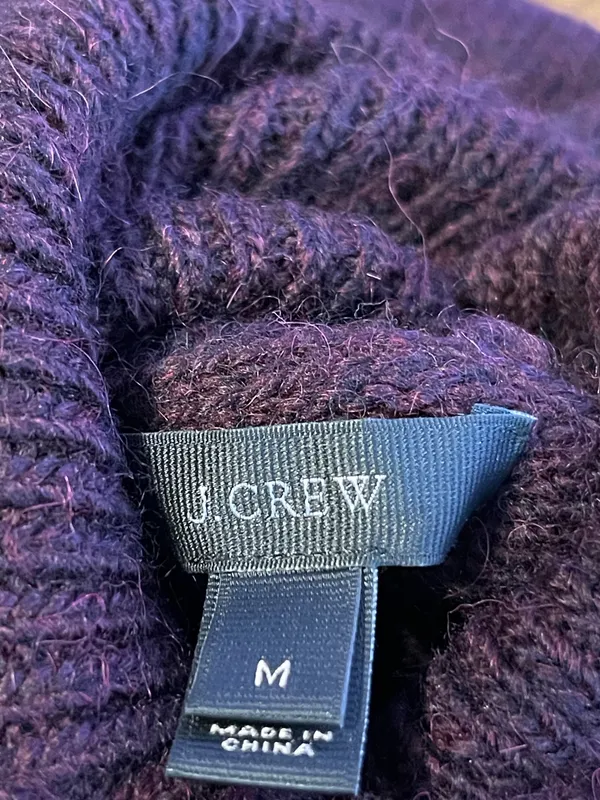 J.Crew Sweater Wool Alpaca Blend Turtleneck Oversized Medium  - Image 5