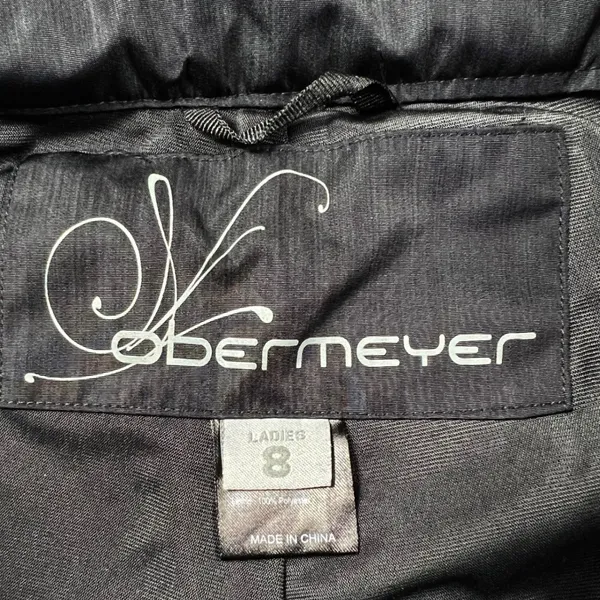 Obermeyer Women Metallic Grey Black Ski Snow Pants RECCO Size 8 Cargo Insulated - Image 6