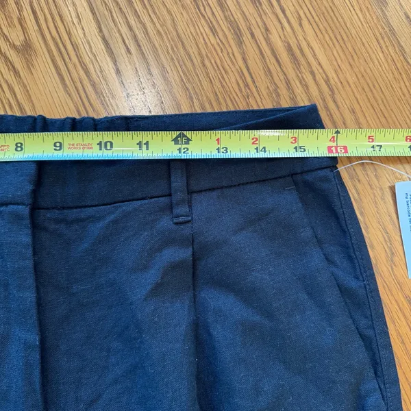 Old Navy‎ Pants Womens Medium High-Waisted Linen Blend Straight Zip Dress Pants - Image 7