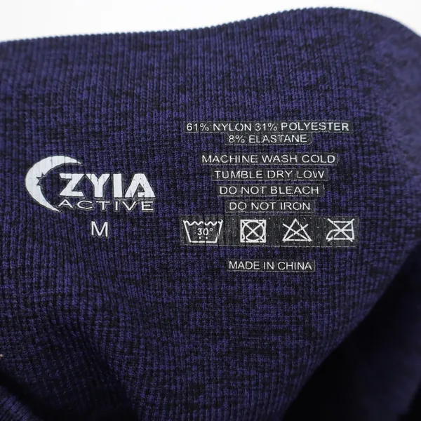Zyia Active Shorts Womens M Brilliant Purple Marled High Waisted Seamless Good - Image 3