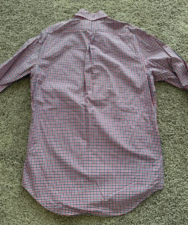 Ralph Lauren Red & Blue Check Button-Down Shirt - Image 4
