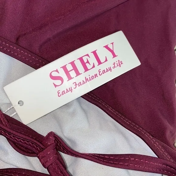 Shely‎ women’s medium one piece ruffle swimsuit - Image 5
