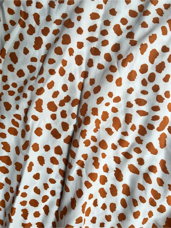 Dalmatian print drawstring waist midi dress - Image 3