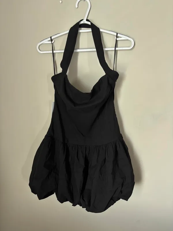 Princess Polly Gigli Bubble Hem Mini Dress Black Size 8 NWT - Image 5