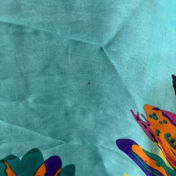 Teal Multicolor Sunflower Print Sheer Wrap One Size - Image 4