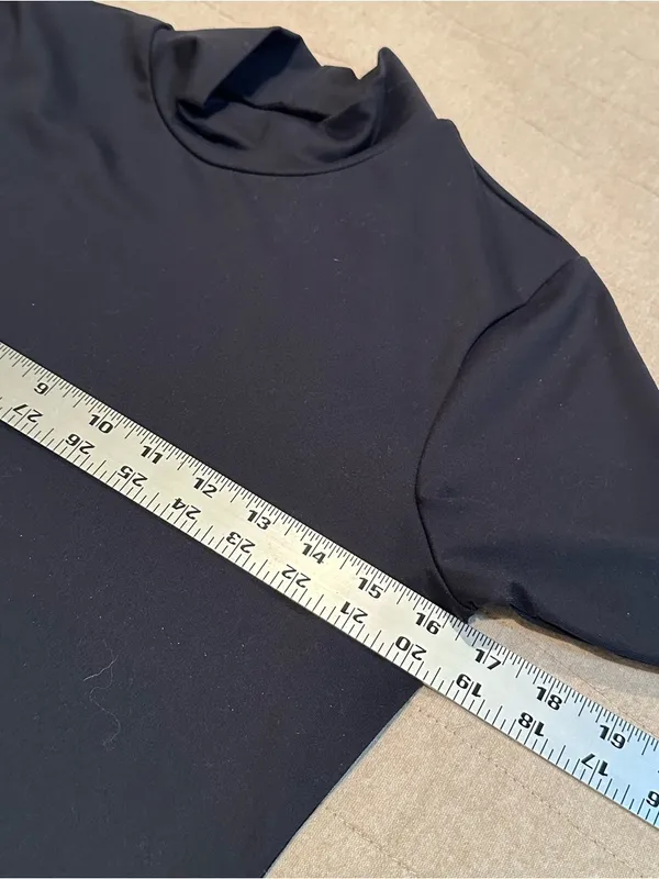 Abercrombie & Fitch Black Long-Sleeve Mock Neck Bodysuit - Image 3