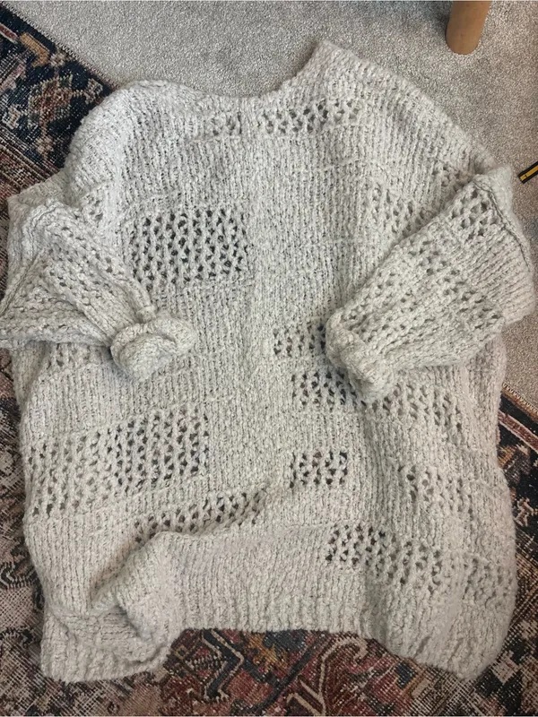 Free People Saturday Morning Open-Front Chunky Knit Cardigan - Cream - Image 5