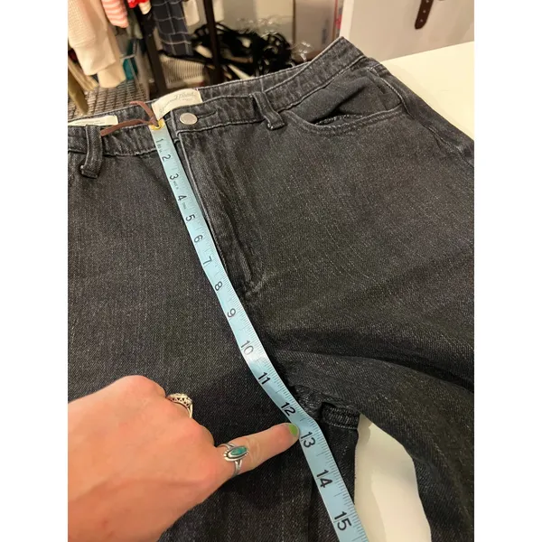 Universal Thread High Rise Wide Leg Black Cotton Denim Jeans Size 12 Regular - Image 12