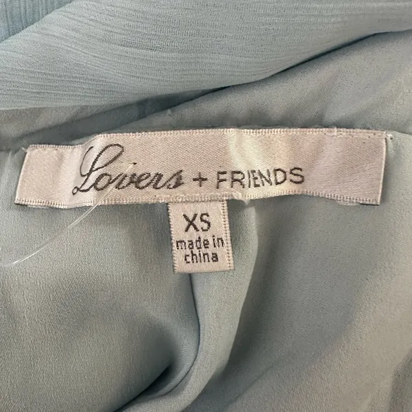 NWT Lovers + Friends Ruffle Halter Maxi Dress Baby Blue XS - Image 10