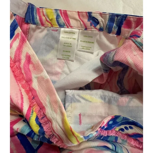 Lilly Pulitzer‎ Adie Shorts Womens 0 Pink/Blue Loud 3" Inseam Bright Colorful - Image 5