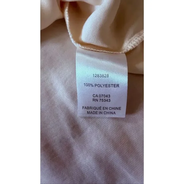 Cupcakes and Cashmere Women Blouse S Cream Short Sleeve V Neck Boho - Image 5