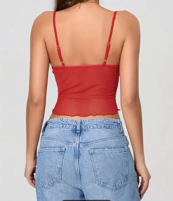 Red mesh tank top  - Image 2