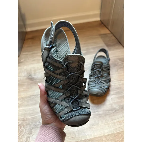 Baretraps | Women's Gray Slingback Strappy Comfort Casual Sport Sandals Shoes, 8 - Image 2