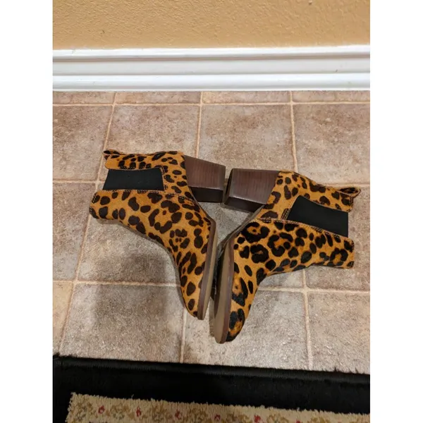 Madewell The Regan Boot in Leopard Calf Hair Booties Shoes Women’s Size 5 - Image 5