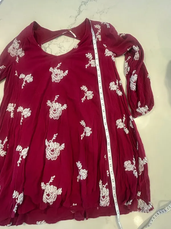 Free People Austin Emma Embroidered Boho Mini Dress Size Med - Image 7