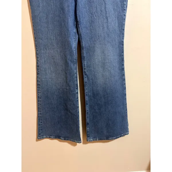 J.Crew 96 Flare Jeans 29 Blue NEW High Rise Patch Pocket RE-96-IDG - Image 12