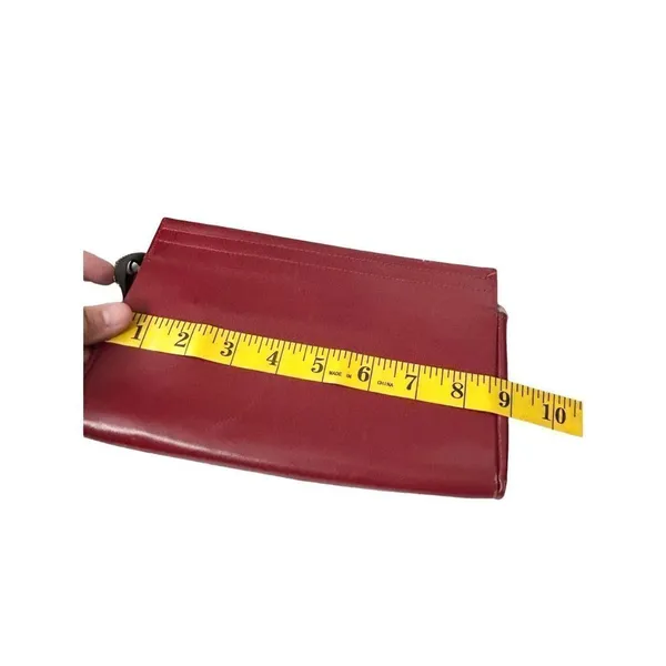 Rex leather unbranded clutch bag Red - Image 3