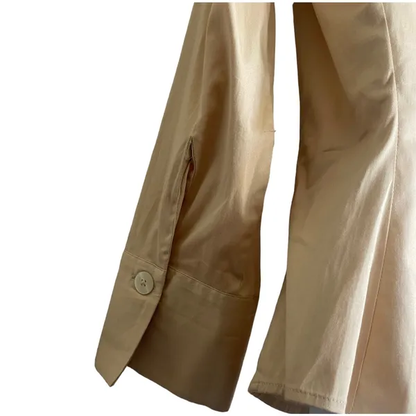 Banana Republic Top Women‎ S Gold Collar V-Neck Long Flared Sleeve Button Up - Image 4