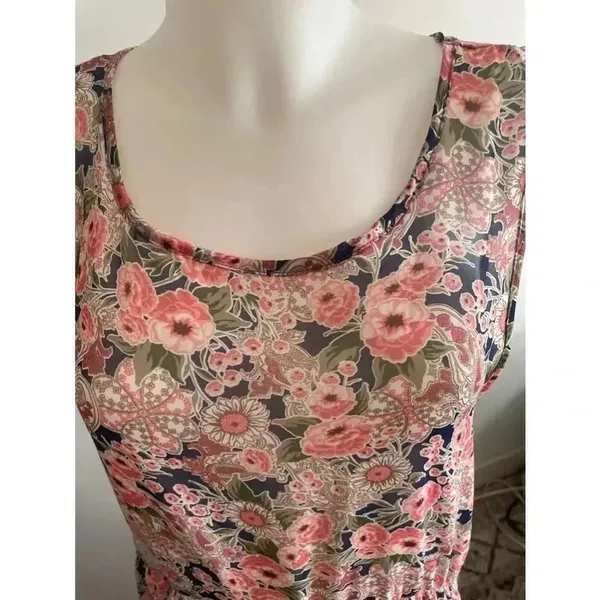 NWT Women's‎ Agnes & Dora Pink Floral Maxi Dress Size XL Godiva - Image 3