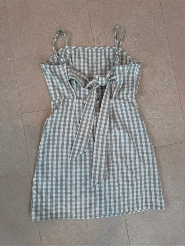 Sky and Sparrow Gingham Spaghetti Strap Mini Dress - Image 3