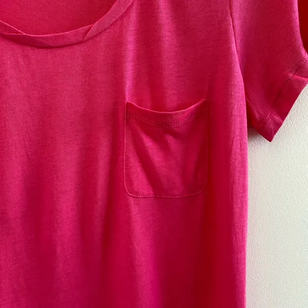 Old Navy Pink Twisted Collar Lightweight Short Sleeve Tee Medium New W/O Tag - Image 4