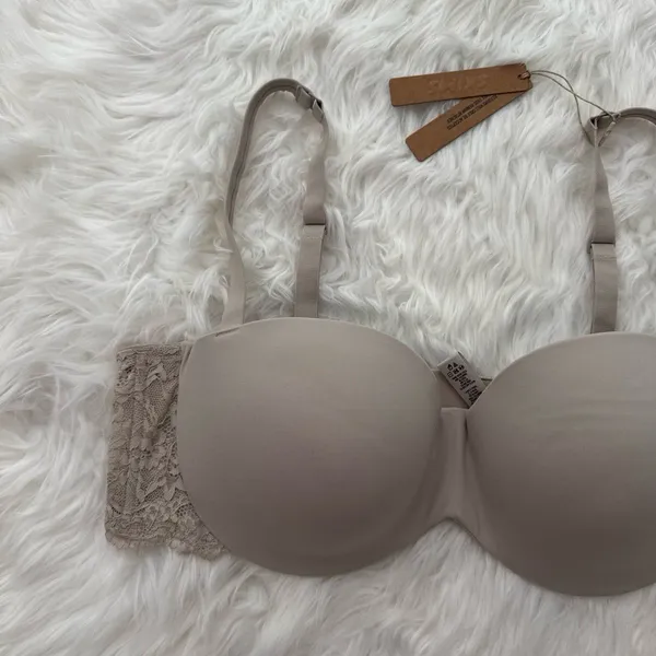 Skims Fits Everybody Lace Lightly Lined Balconette Bra Stone Size 42B - Image 3