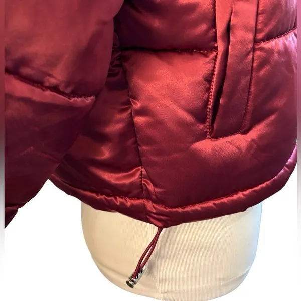 NWT 7 For All Mankind Metallic Crop Puffer Jacket - Image 4