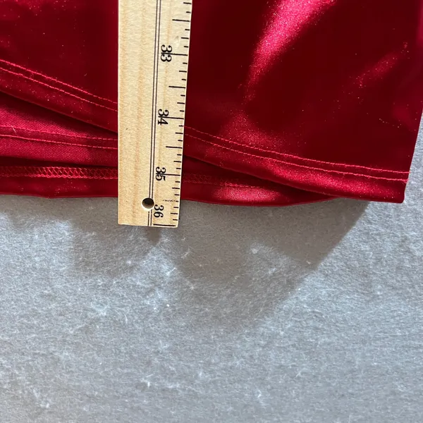 1300 | NWT Lulus Red‎ Satin Cutout Bodycon Holiday Cocktail Mini Dress Womens M - Image 4