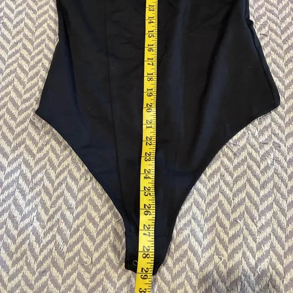 Abercrombie & Fitch Black Bodysuit Women’s M Soft AF Collection Square Neck - Image 4