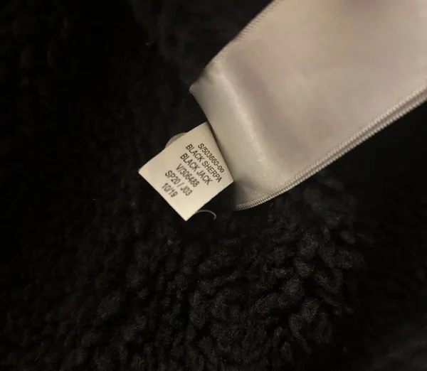 Old Navy Jacket Women’s Small Petite Black Cozy Y2K Trucker Sherpa Lined Denim - Image 5