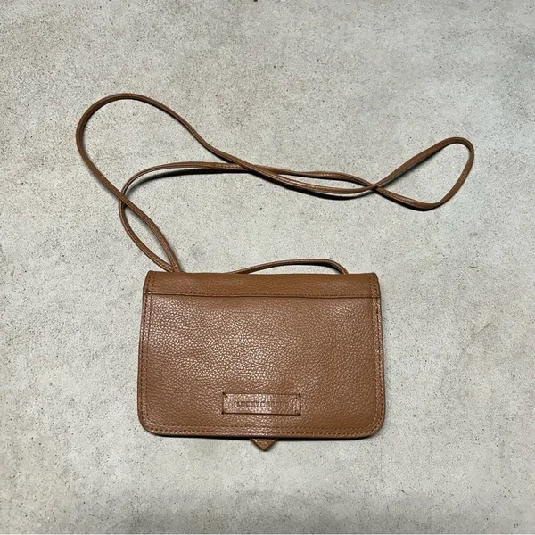 Lucky Brand Liza Convertible Wallet Crossbody Brown 100% Leather Pebbled - Image 2