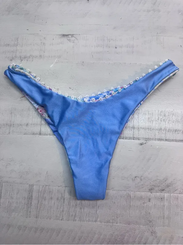 Capittana Dora Patchwork Swimsuit Bikini bottoms size small NWT Blue - Image 8