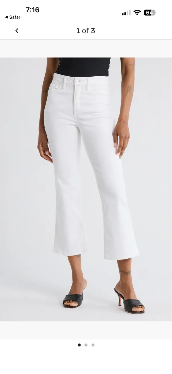 Good American Jeans Legs Good Crop White - Image 4