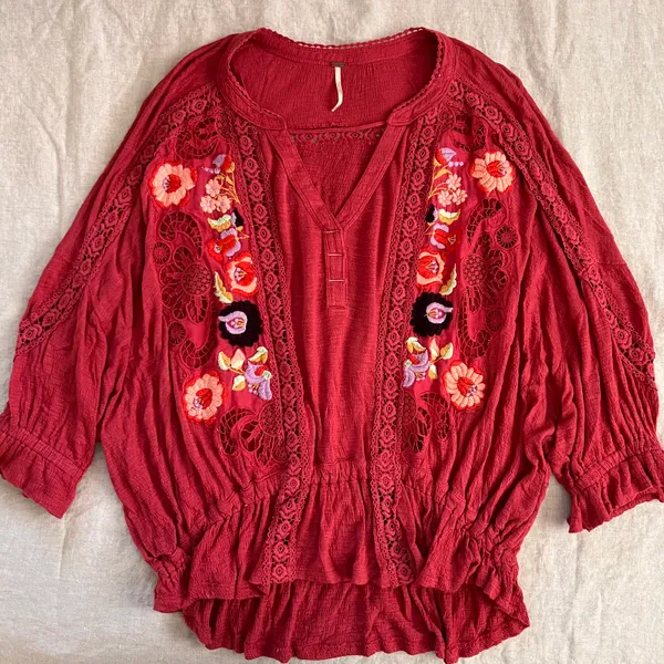 Free People Embroidered Top - Image 3