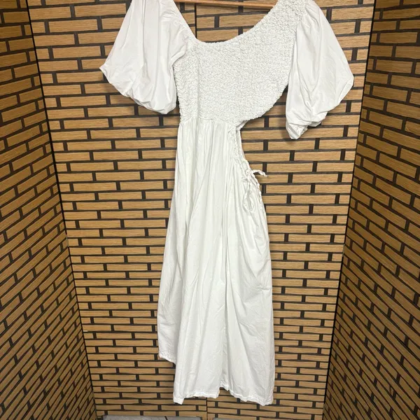 Free People Kalina White Side‎ Cutout Midi Dress Size Small - Image 3