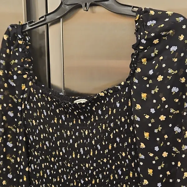 💕REFORMATION💕 Pinto Top ~ Posie Black Floral Print Medium - Image 12