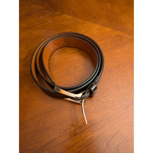 Banana Republic Leather Black Belt Size 36 - Image 2