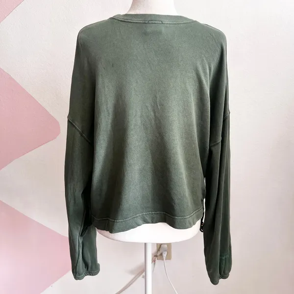Offline‎ by Aerie Green Graphic Sweatshirt Pullover Cozy Loungewear Medium - Image 3