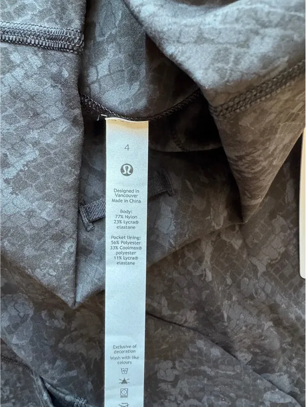 Lululemon Wunder Train High Rise 25” Hideaway Camo Black Size 4 NWT - Image 6