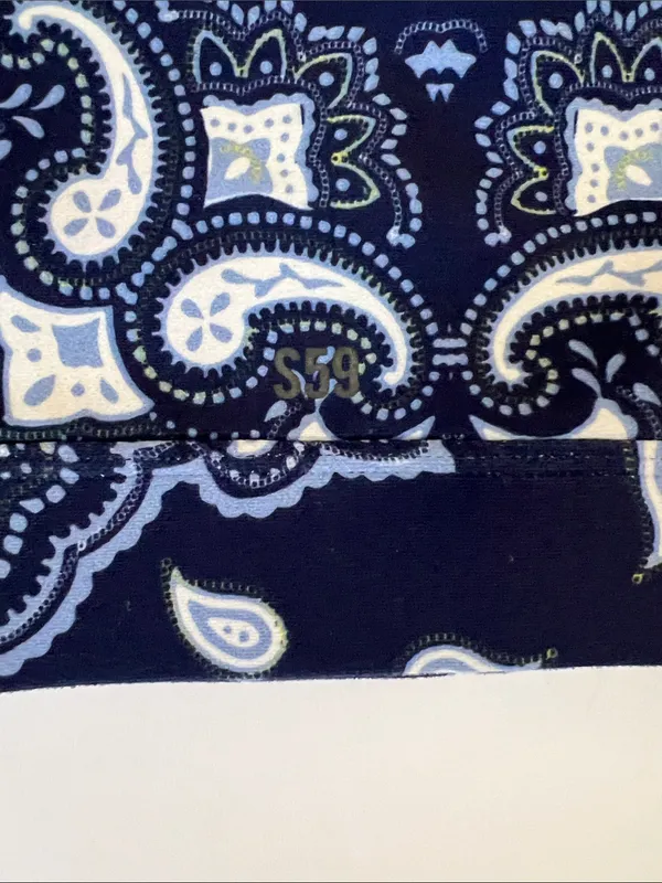 Splits59 Navy and Light Blue Paisley Racerback Sports Bra - Image 5