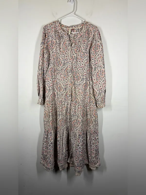 Anthropologie Pilcro Marta Tiered Corduroy Dress Size Small - Image 4