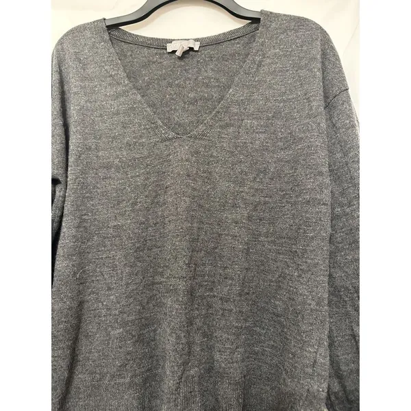 ASOS Womens Sweater Size 4 Small Charcoal‎ Gray Knit V-Neck Lightweight - Image 2