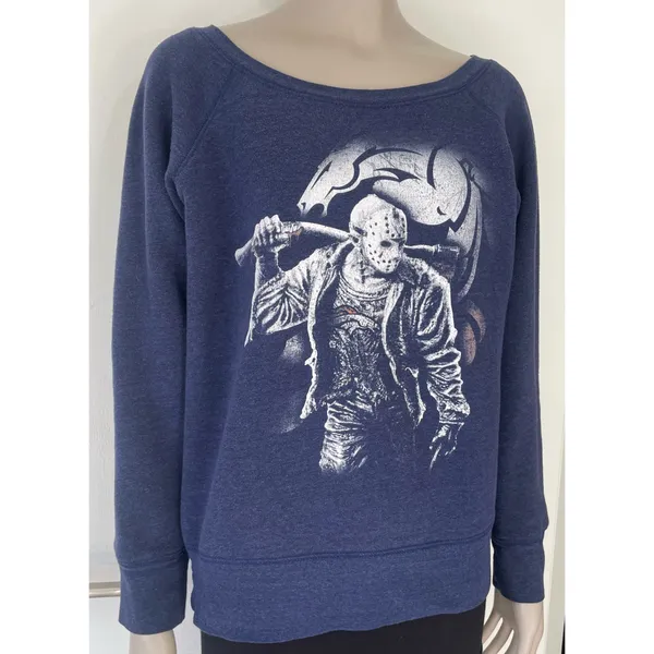 Bella Canvas Jason Voorhees x Denver Broncos Sweatshirt - Image 3