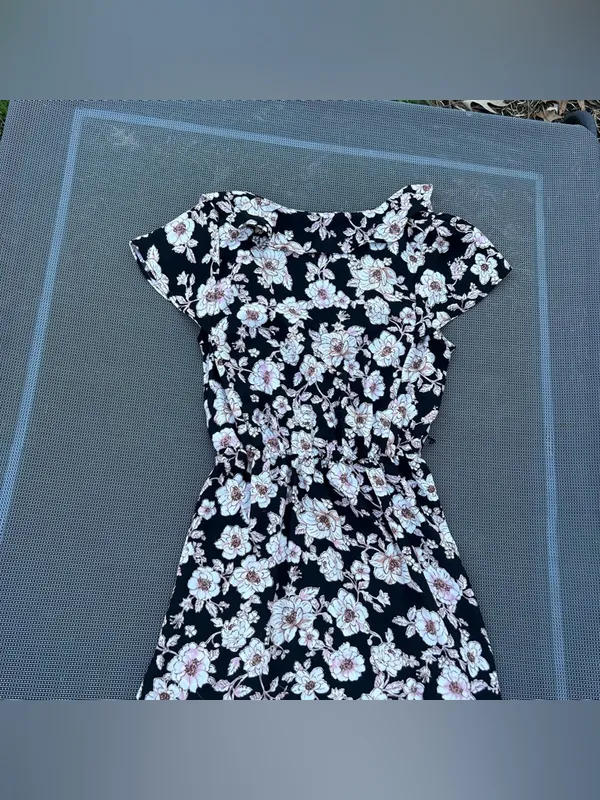 Black & pink floral dress gypsies &‎ moondust size medium spring summer whimsy - Image 9
