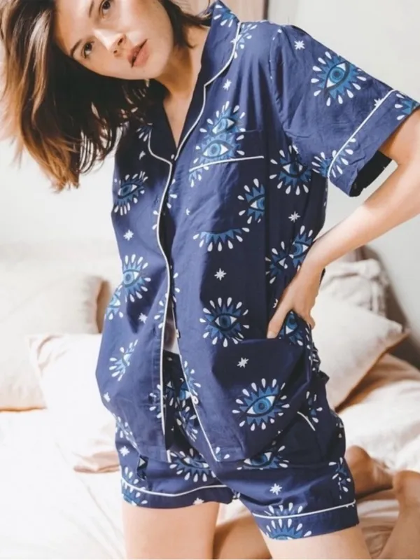 Printfresh Eyes of the World Pajamas Short Sleep Set L - Image 13