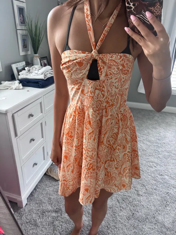 SHEIN orange mini dress - Image 4