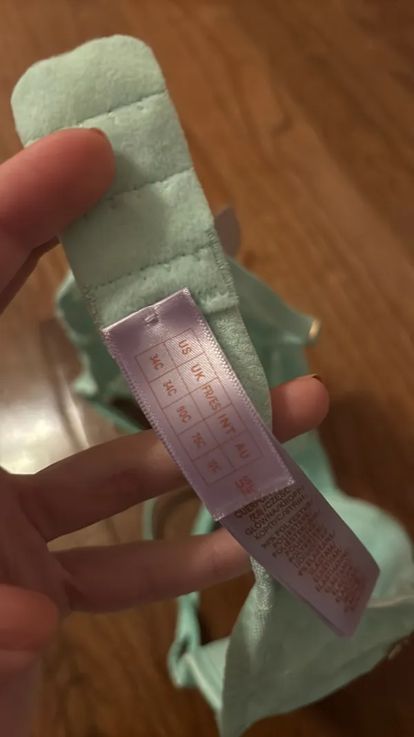 NWT Savage x Fenty Strap Up Lace Plunge Bra - teal - Image 7