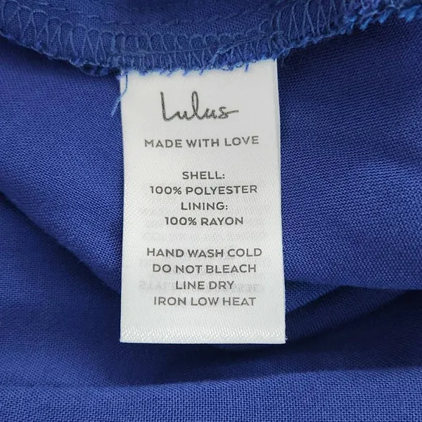 Lulus Navy Blue Satin Maxi Dress NWOT Size XL Wedding Guest Dress - Image 8