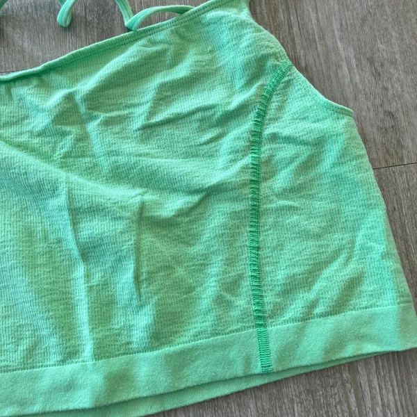 Out From Under Womens Urban Outfitters Green Cropped Tank / Bralette - XL - Image 2